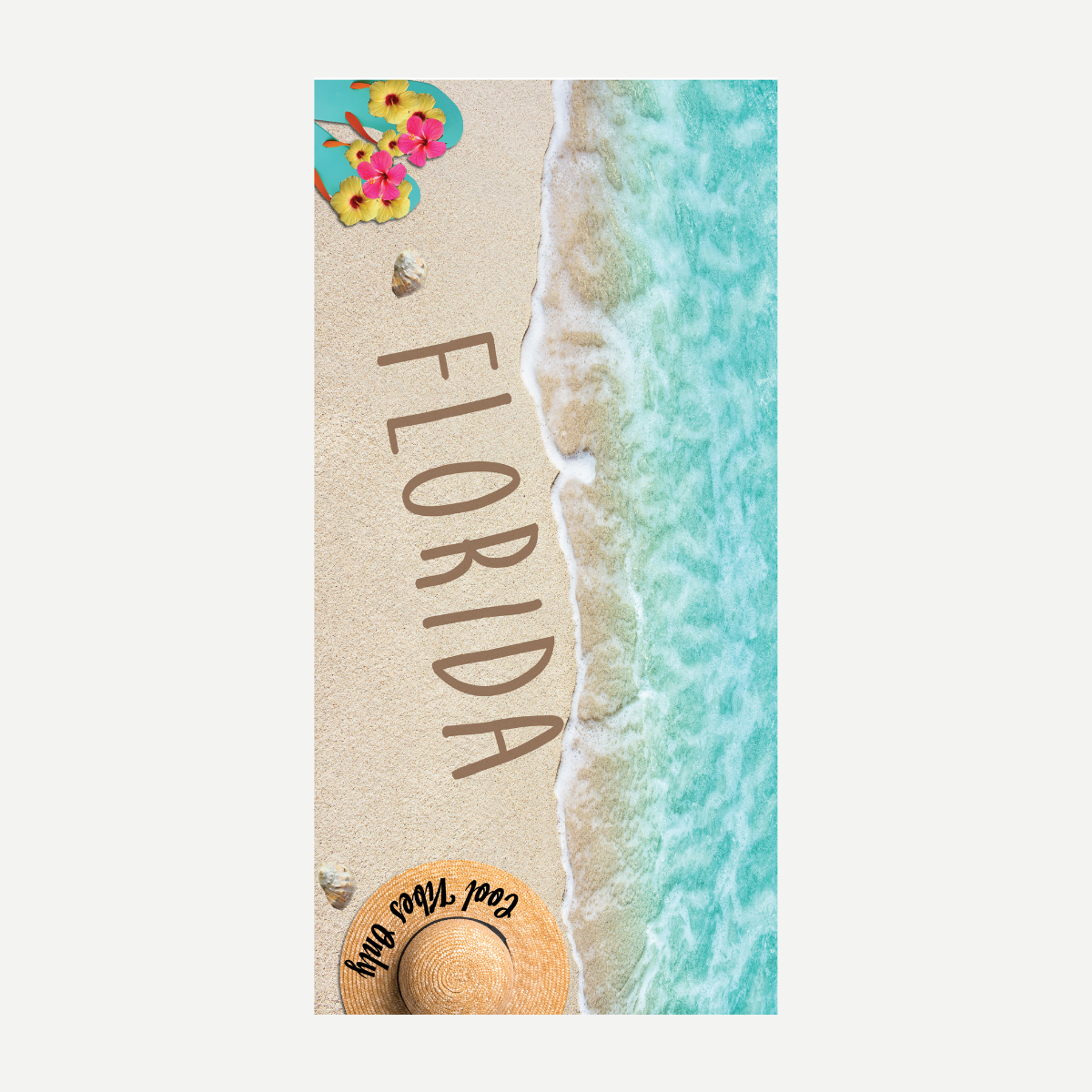 Florida Cool Vibes Beach Towel
