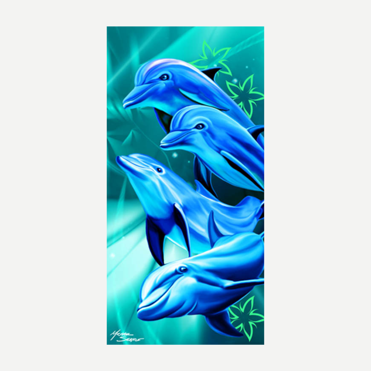 Happy Dolphins Beach Towel