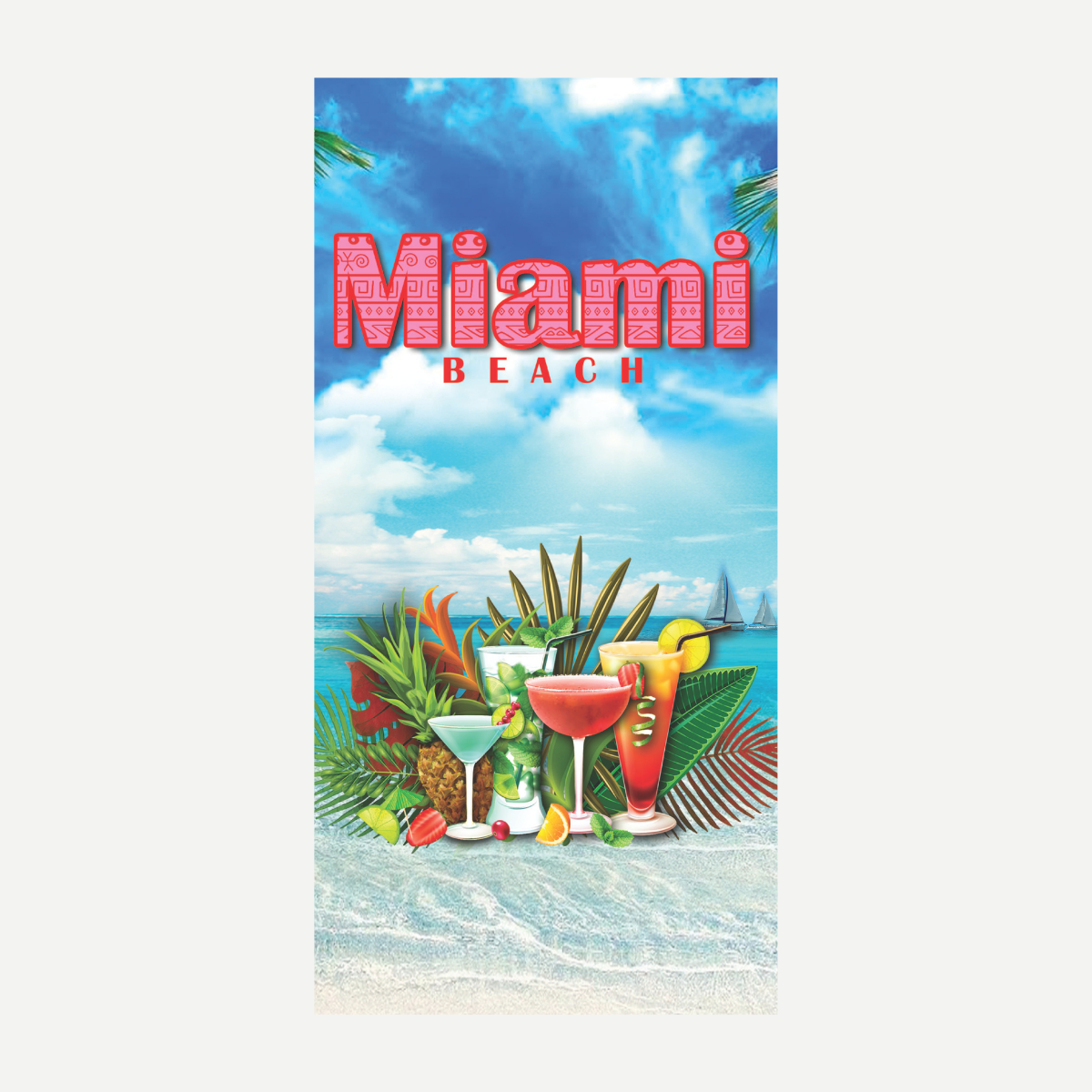 Drink in Miami Beach Towel