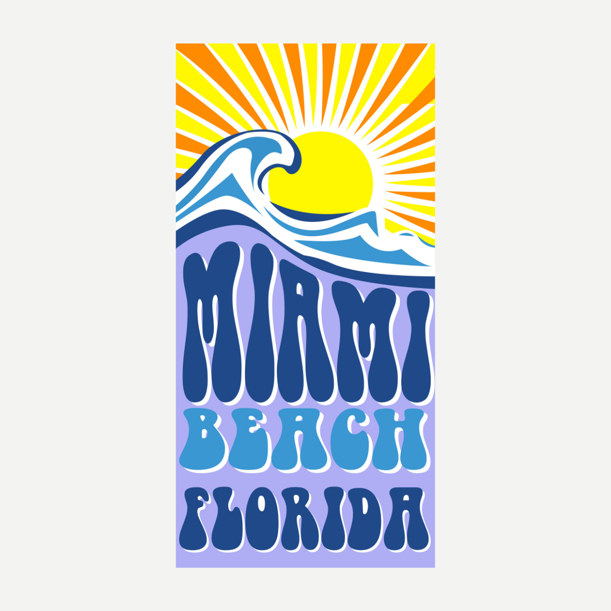 Miami Wave Beach Towel