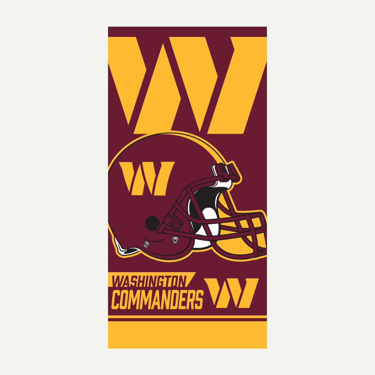 Washington Commanders Velour Beach Towel