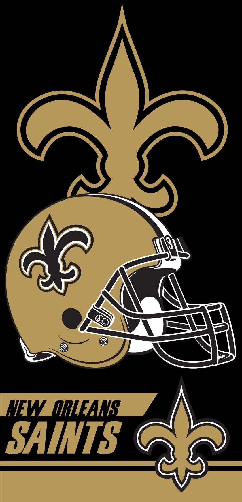 new orleans saints beach towel