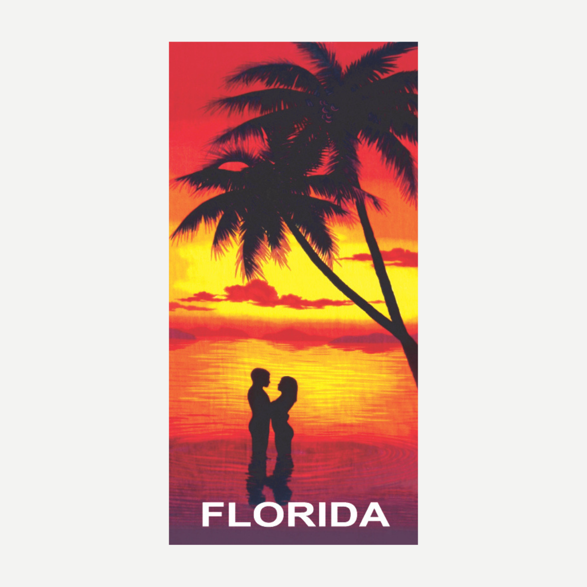 A Couple at Sunset FL Beach Towel