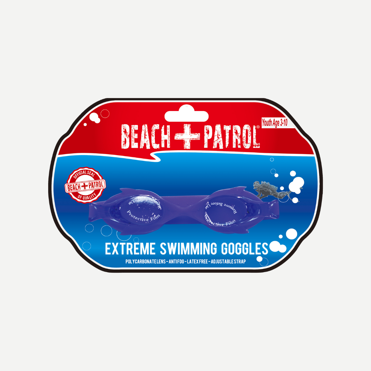 Beach Patrol Extreme Swimming Goggles – Polycarbonate Lens