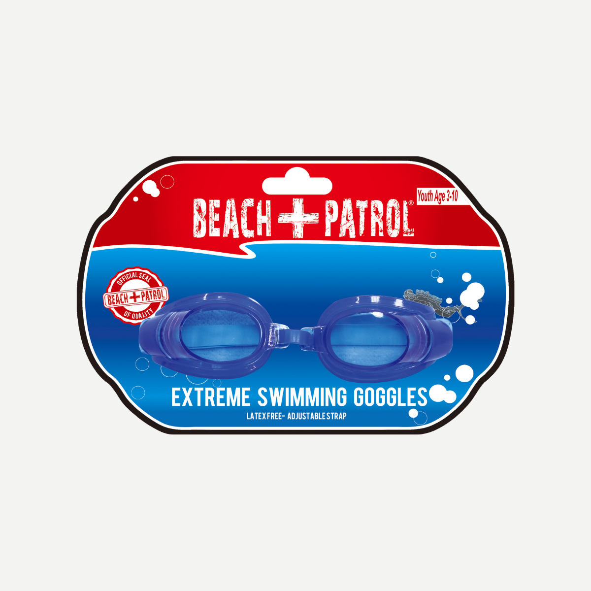 Beach Patrol Extreme Swimming Goggles – Latex-Free
