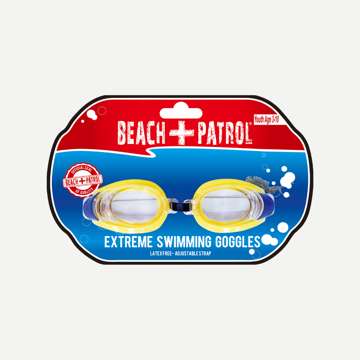 Beach Patrol Extreme Swimming Goggles – Latex-Free