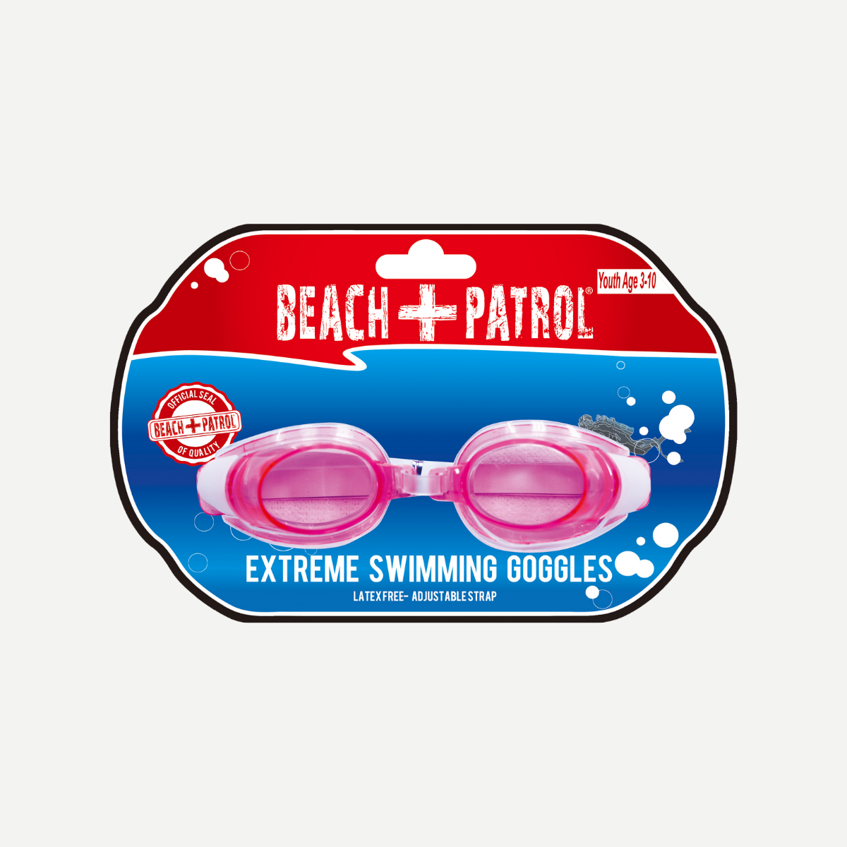 Beach Patrol Extreme Swimming Goggles – Latex-Free