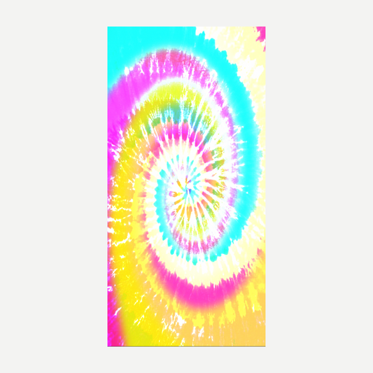 Bright Tie Dye Beach Towel – Colorful & Soft