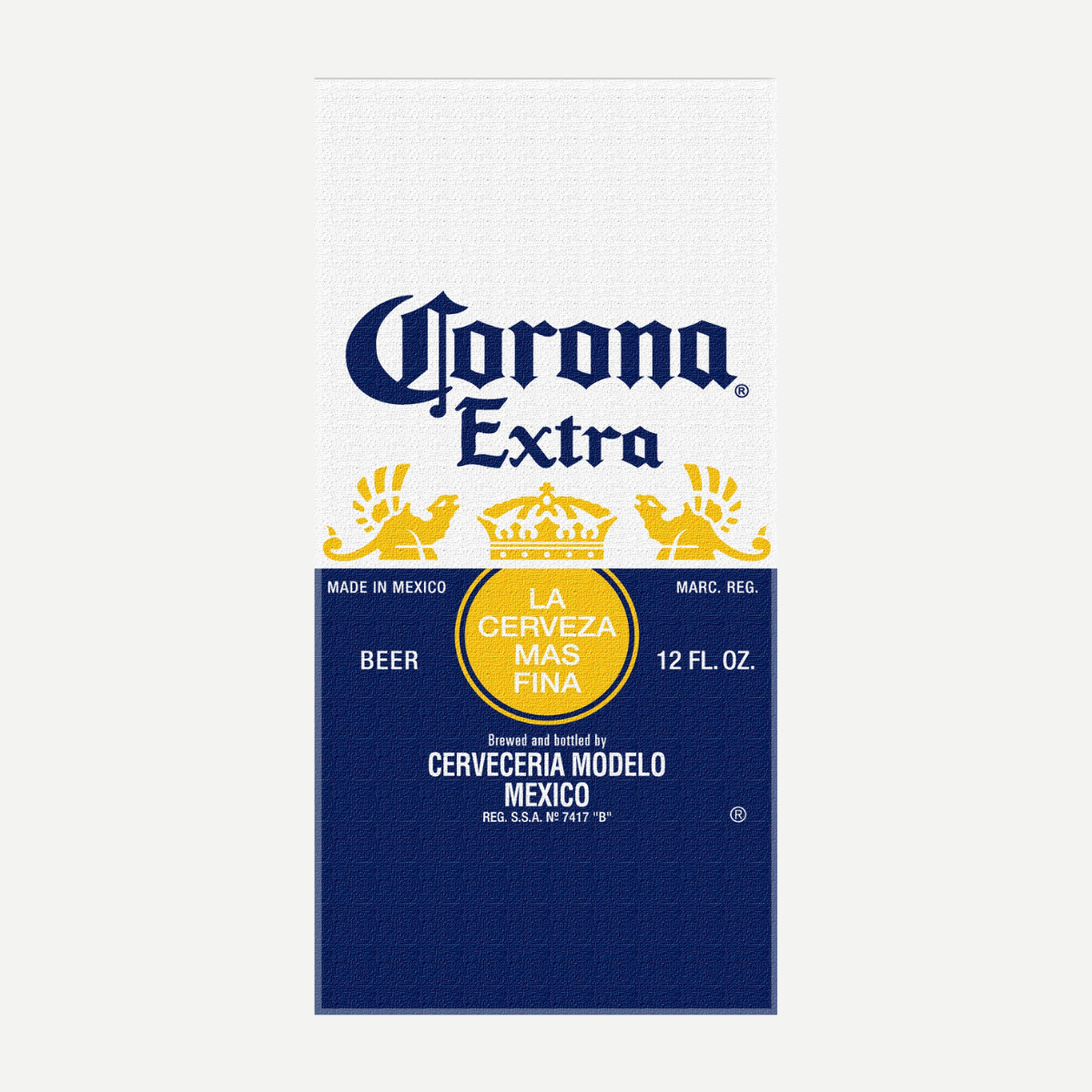 Corona Label Beach Towel