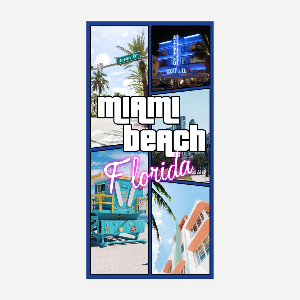 GTA Miami Beach Florida Towel