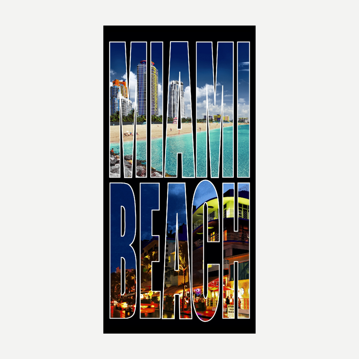 Life In Miami Beach Towel