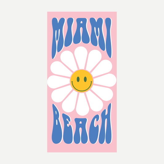 Miami Beach Sunflower Beach Towel