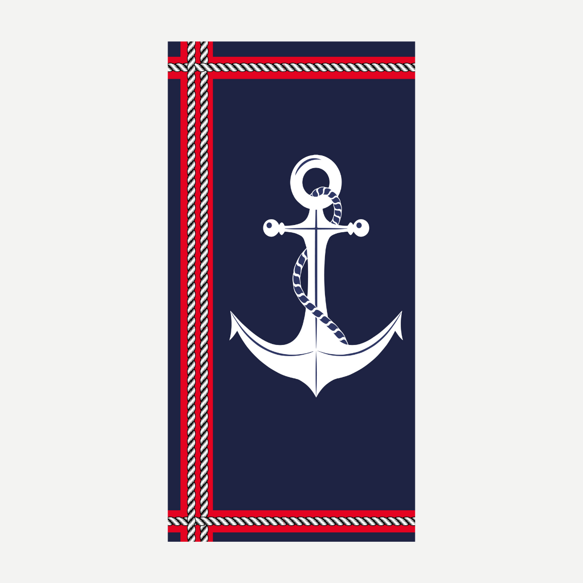 Red, White, & Blue Anchor Beach Towel