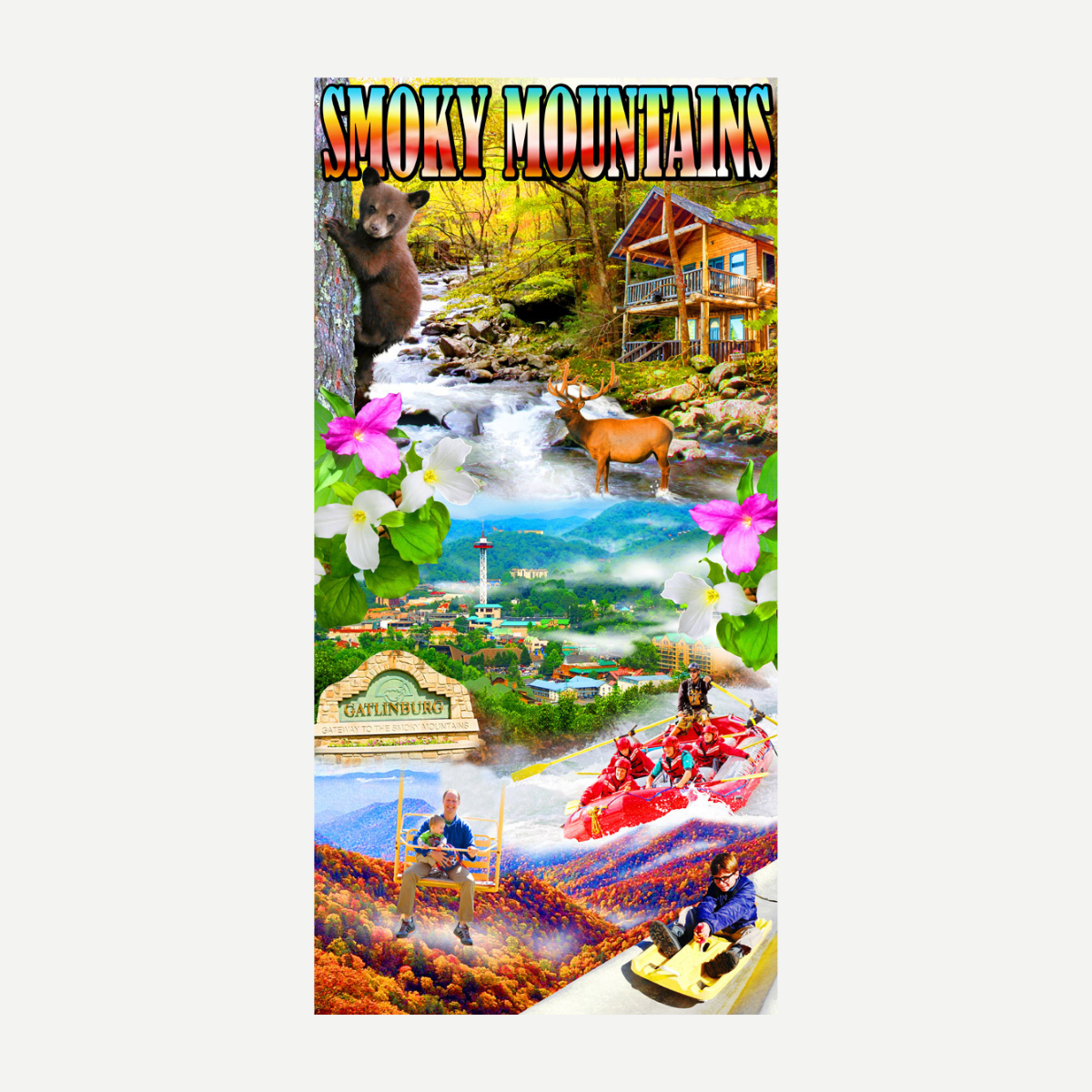 Smoky Mountains Beach Towel