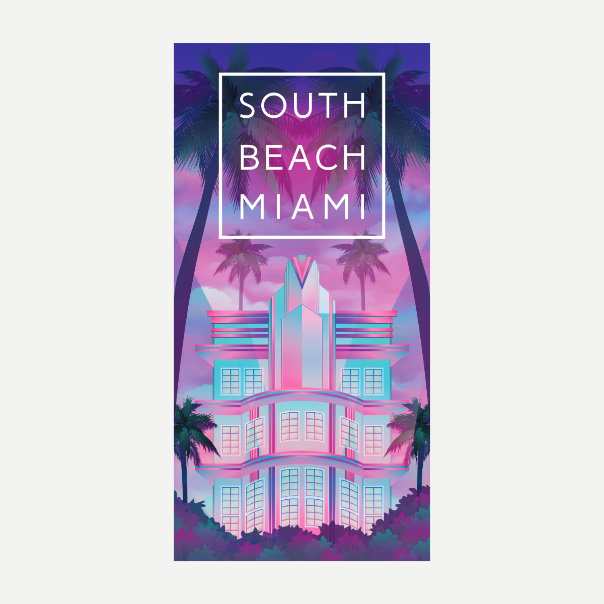 South Beach Vibe Beach Towel