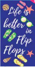 Life Is Better In Flip Flops Beach Towel (30x60) - 0248