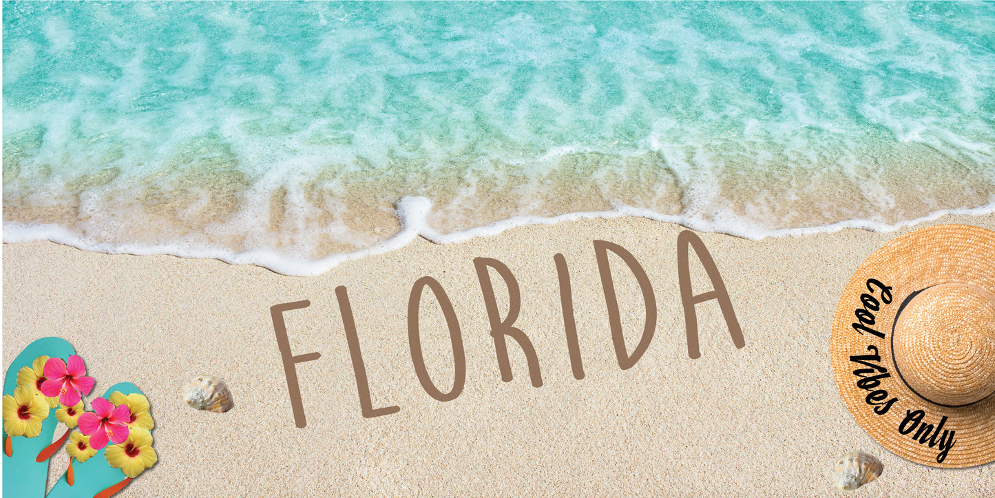 Florida Cool Vibes Beach Towel (30x60) - 0268FL
