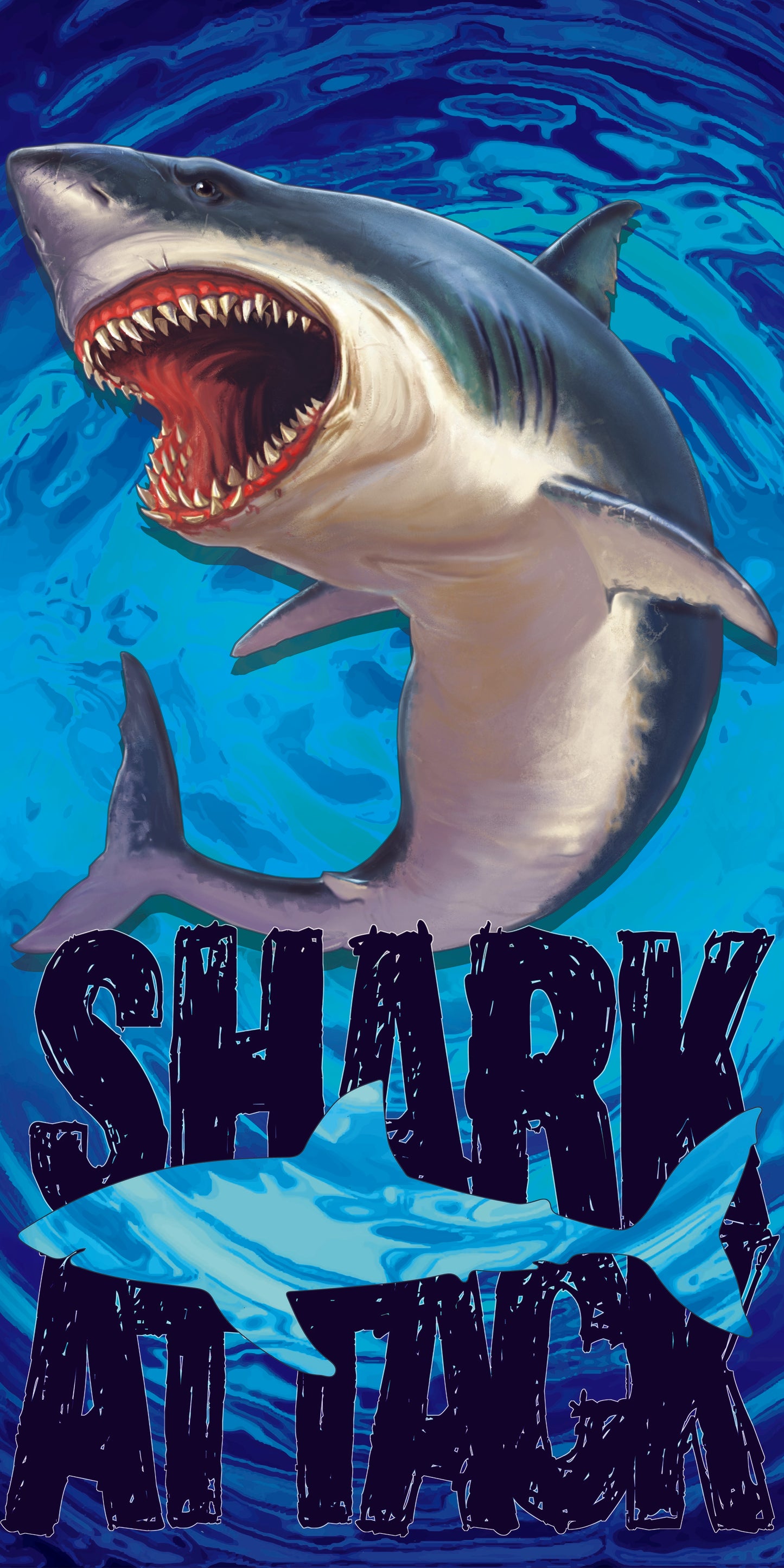 Shark Attack Beach Towel (30x60) - 0279