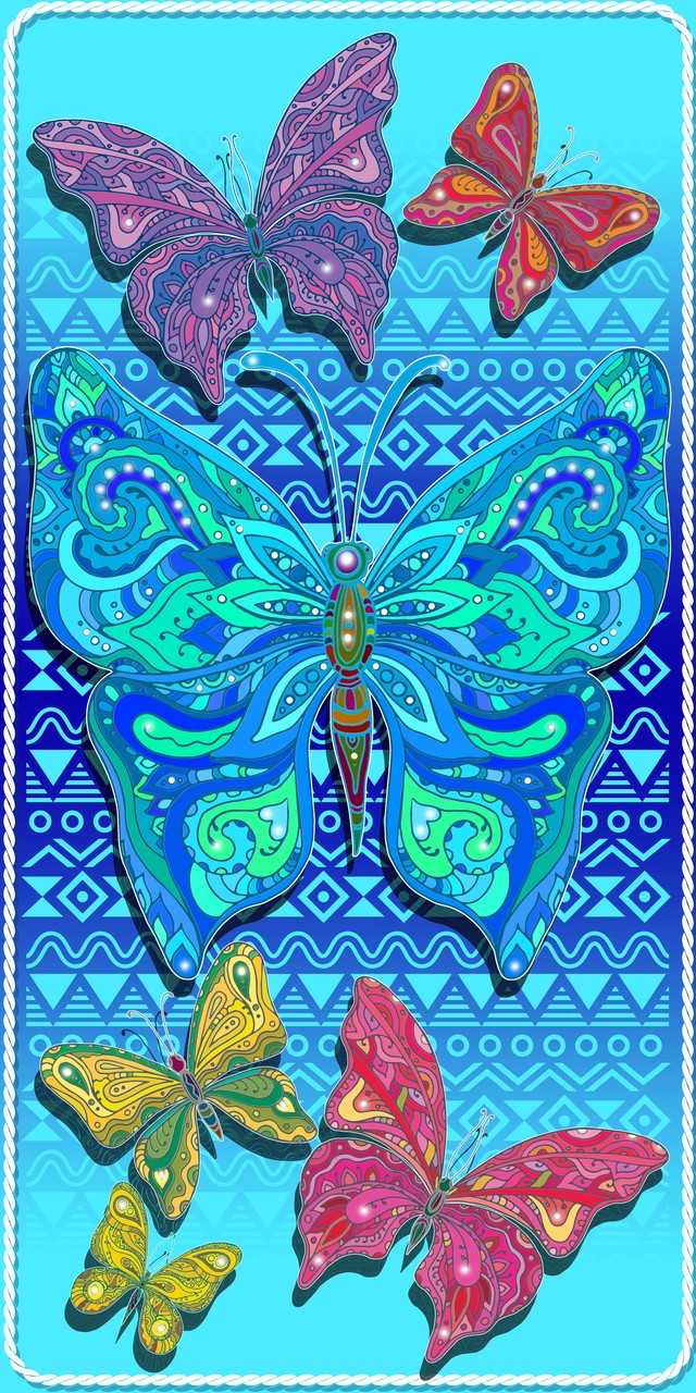 Butterfly World Beach Towel (30x60) - 0280