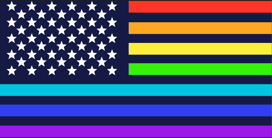 Neon USA Flag (30x60) - 0340