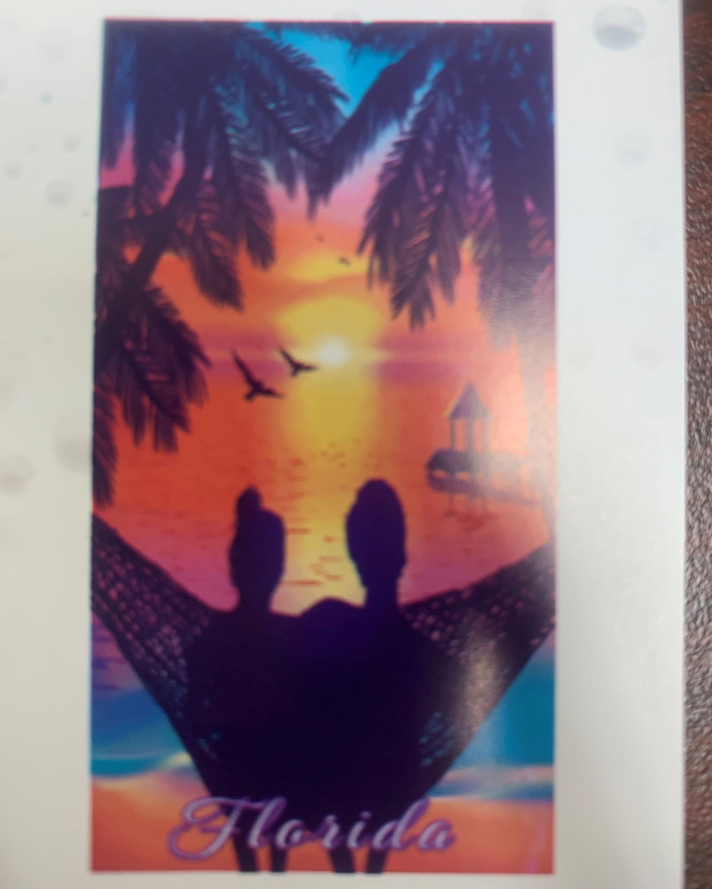 Beachy Sunset Lovers Florida Beach Towel (30x60) - 0351FL