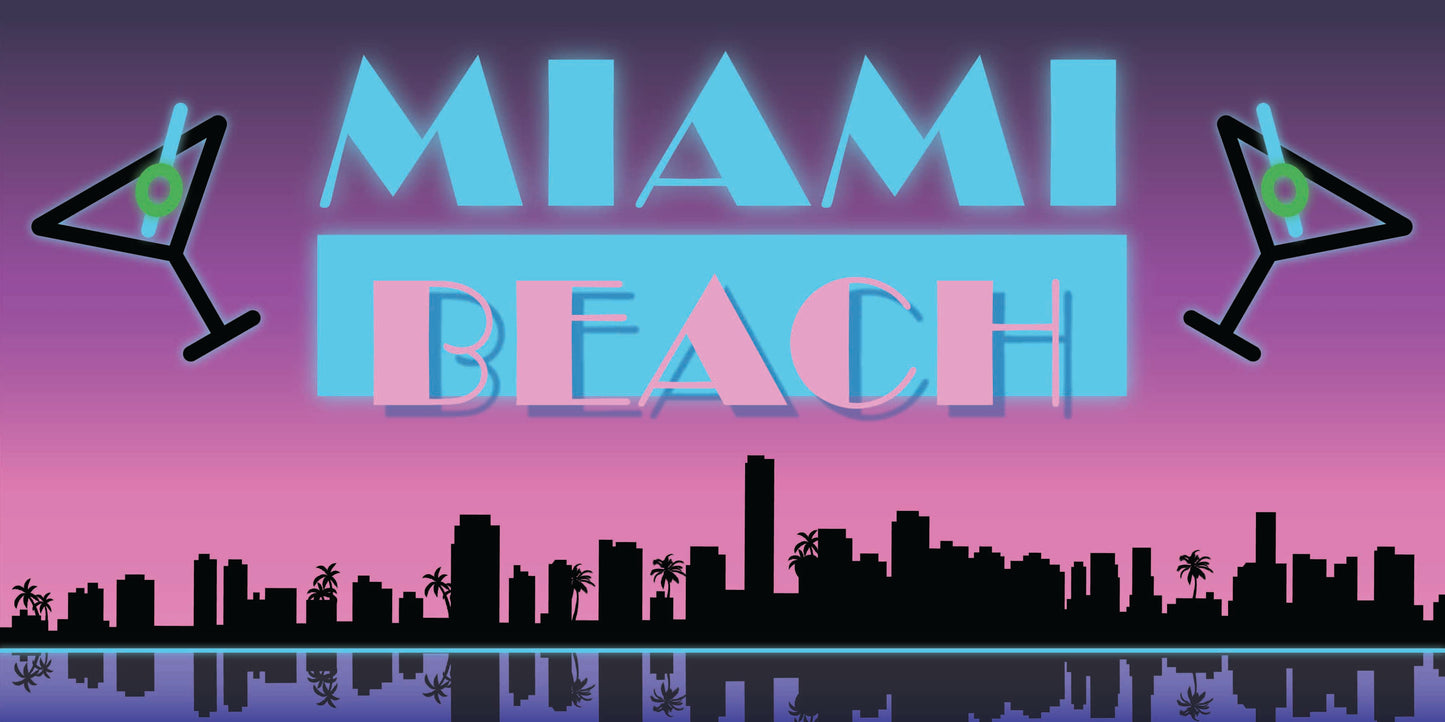 Miami Martini Beach Towel (30x60) - 0354