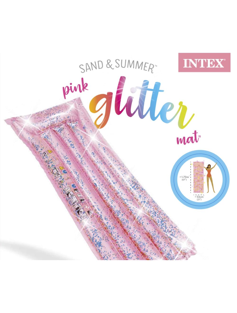 Pink Glitter Mat - INTEX