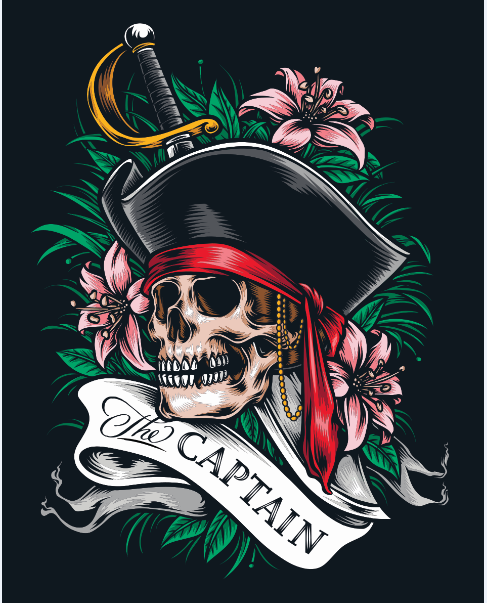Pirate Captain Beach Blanket (54x68) - 599