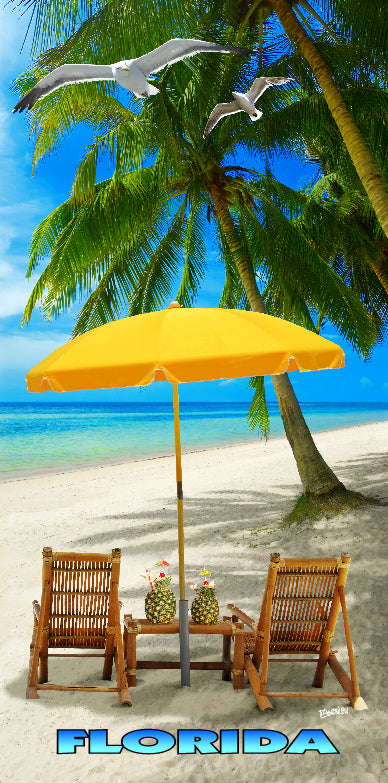 Vacation Time Florida Beach Towel (30x60) - 0121FL